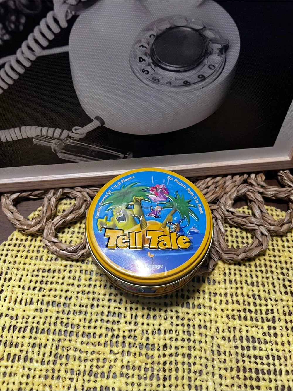 Blue Orange Tell Tale Kids Trading Card Game - Yellow and Blue Tin